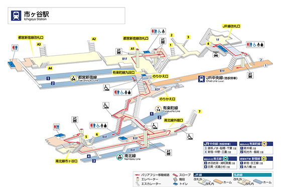 駅構内乗換案内図